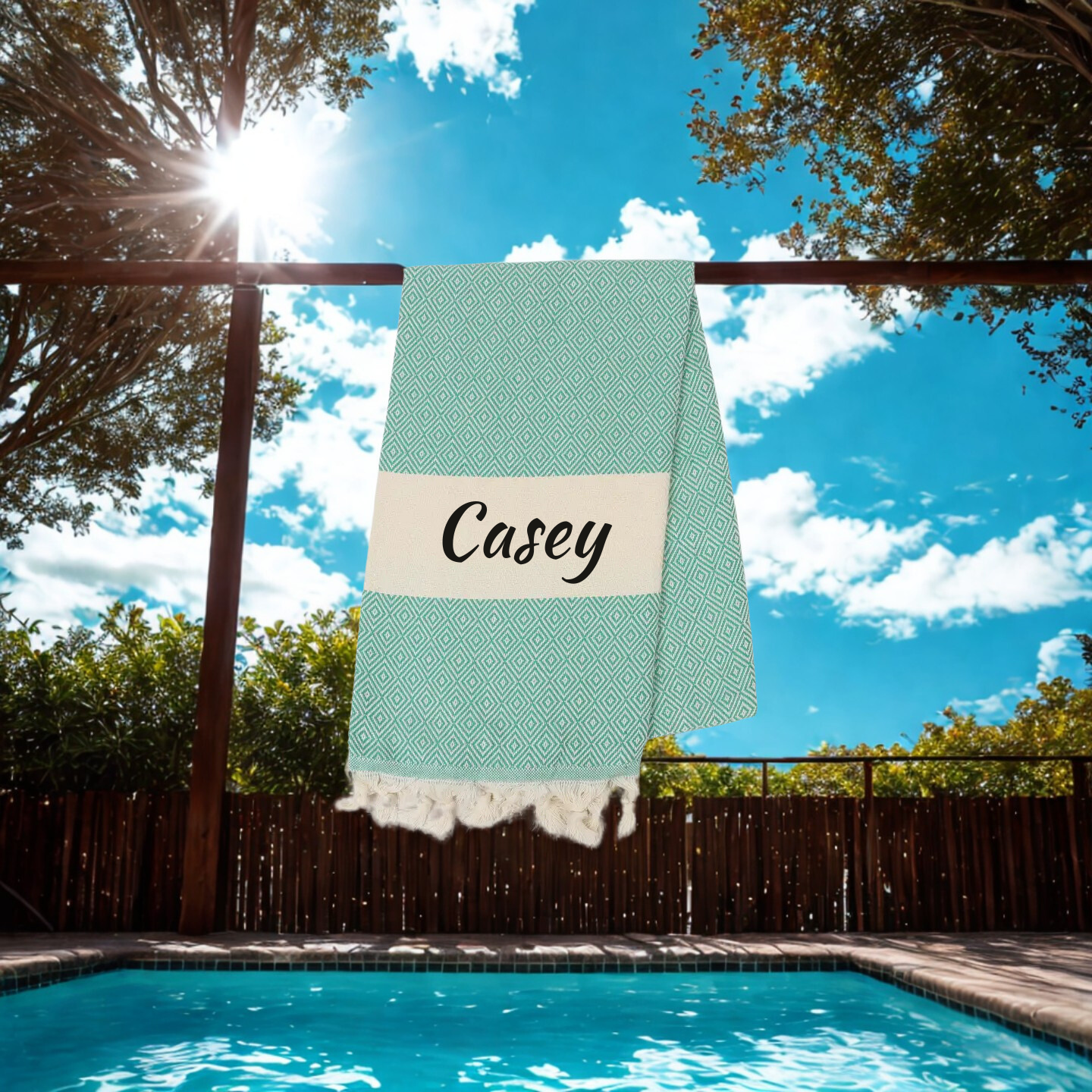 Dad's Personalised Turkish Beach Towel