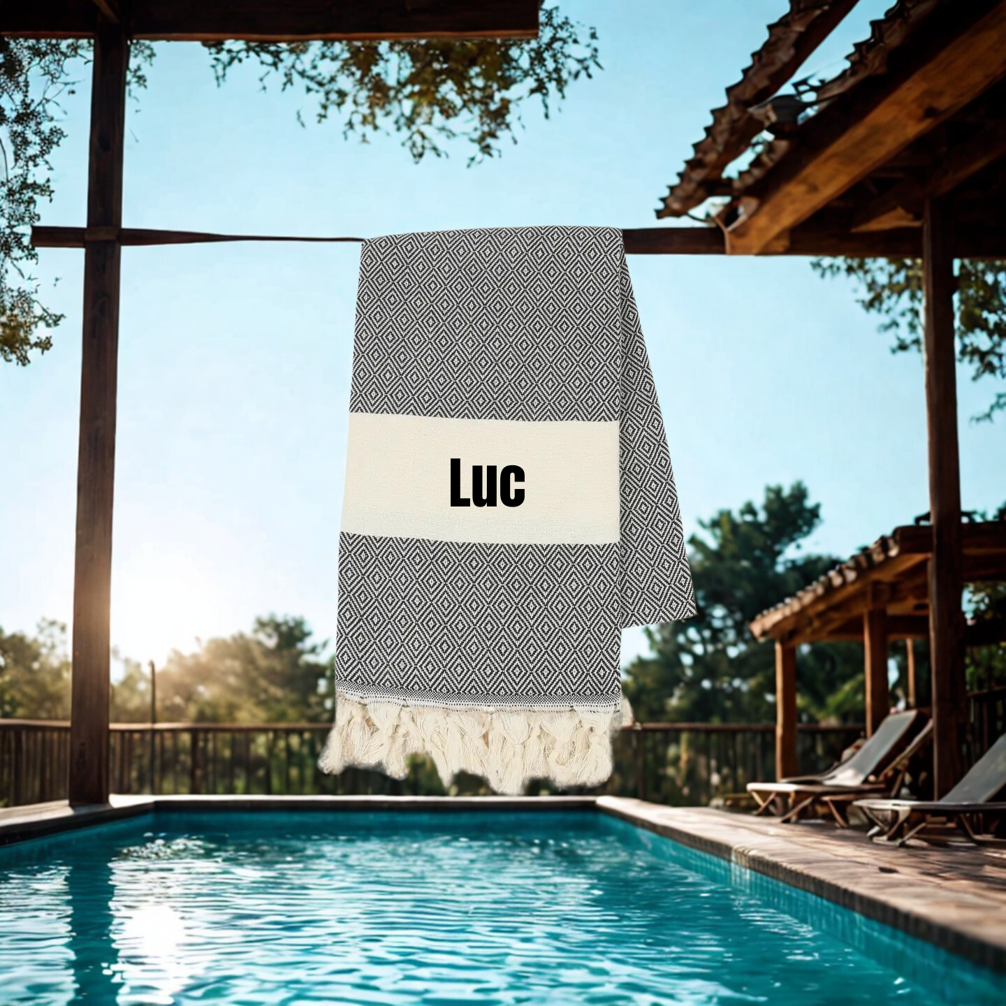 Dad's Personalised Turkish Beach Towel