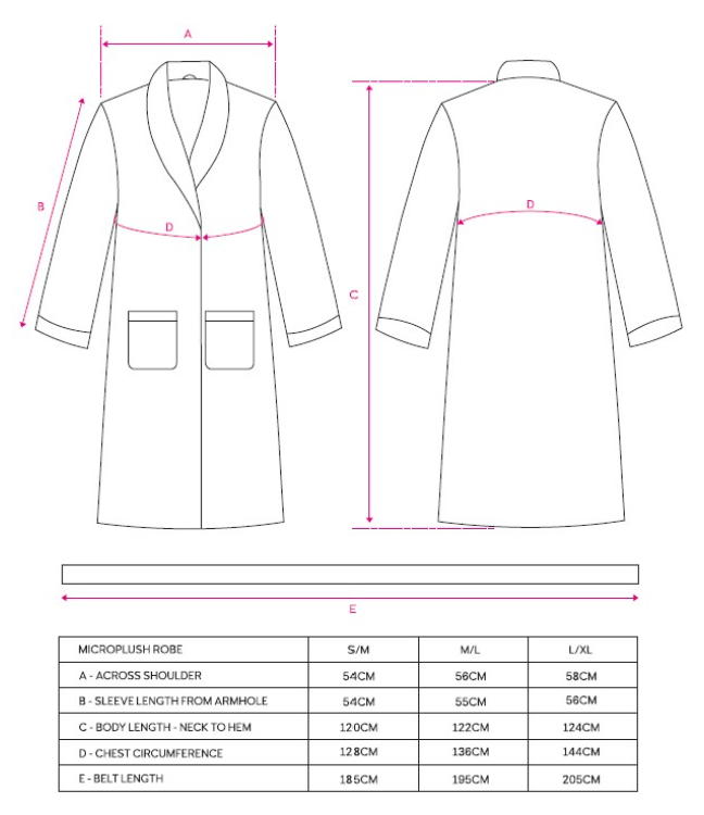 Personalised Embroidered Microplush Robe in Blush – Mother’s Day Gift