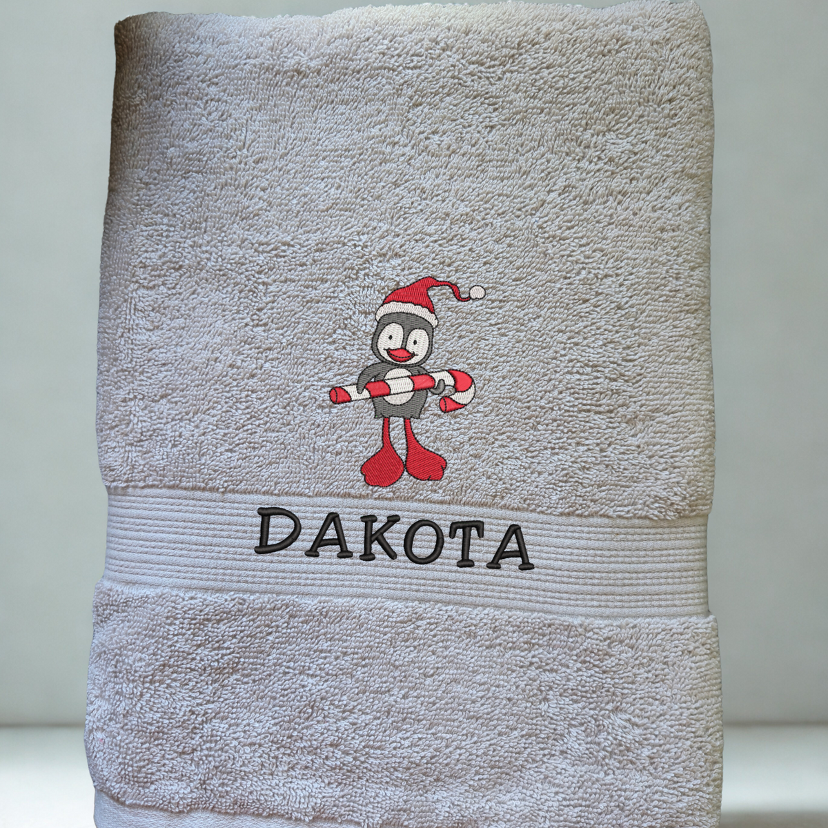 Personalised Children’s Christmas Towel Set | Embroidered Name & Festive Design