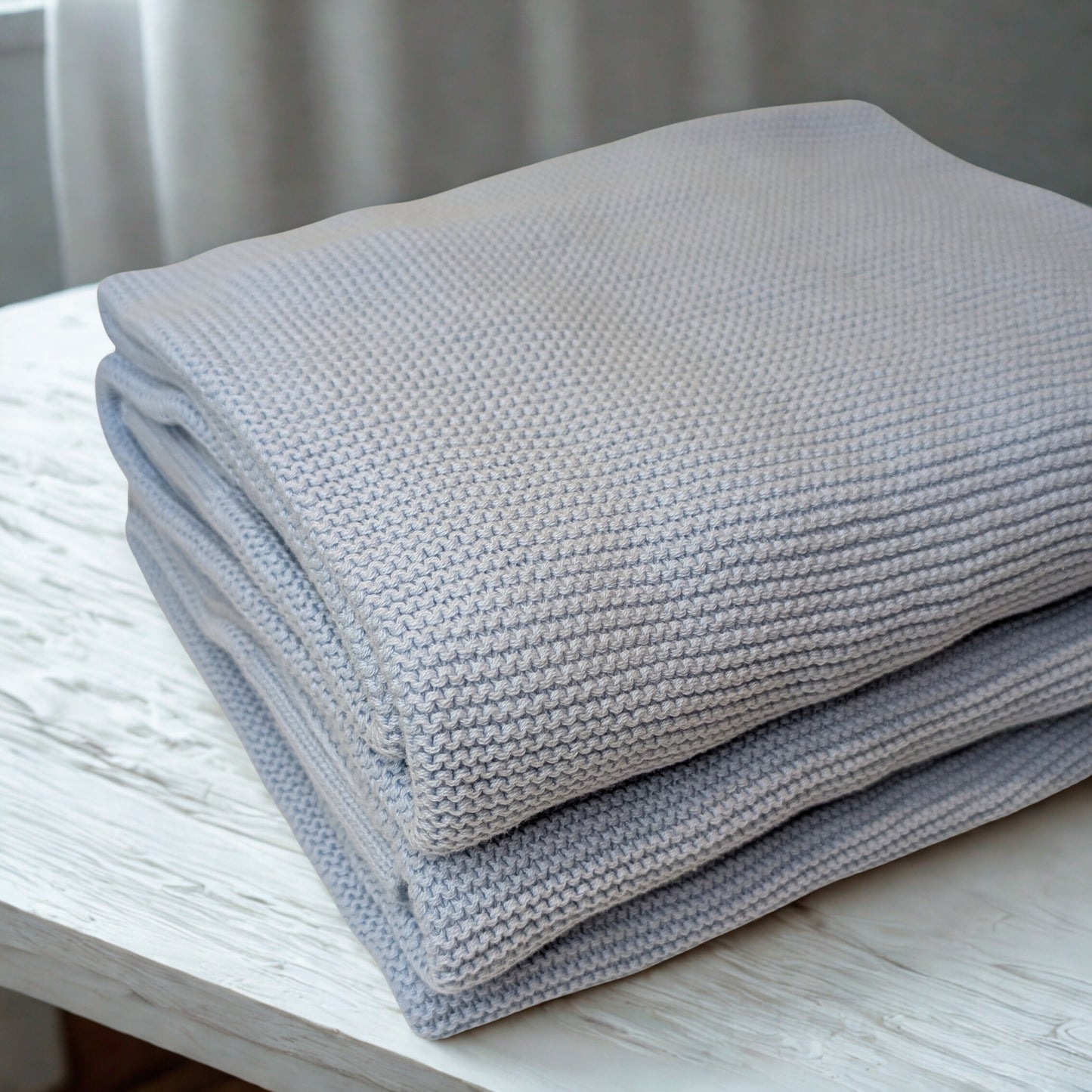 Personalised 100% Cotton Knit Baby Blanket – Custom Embroidered Newborn Gift