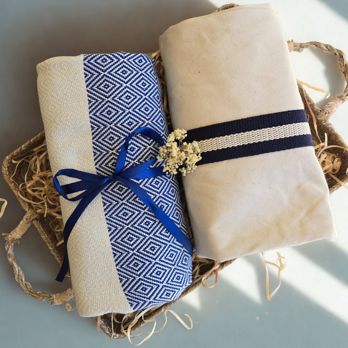 Personalised Tote Bag & Turkish Towel Gift Set | Embroidered Matching Set