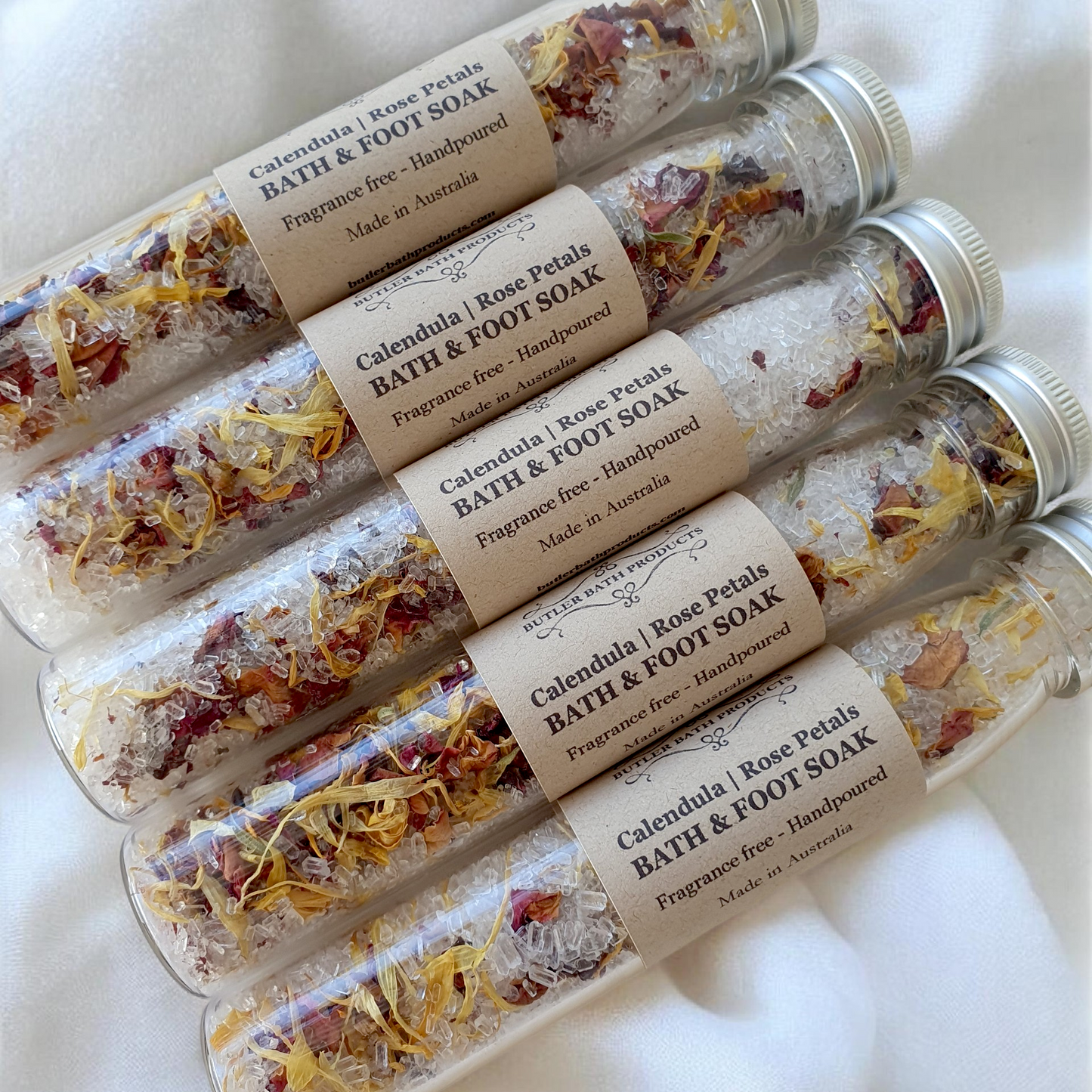 Bath Salts Tube – Handmade Australian Self-Care Gift | Relaxing Soak or Party Favour