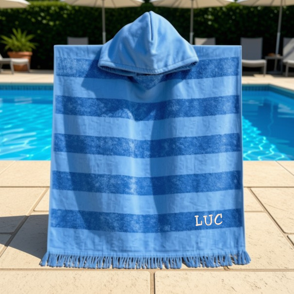 Kids Personalised Hooded Beach Poncho Towel