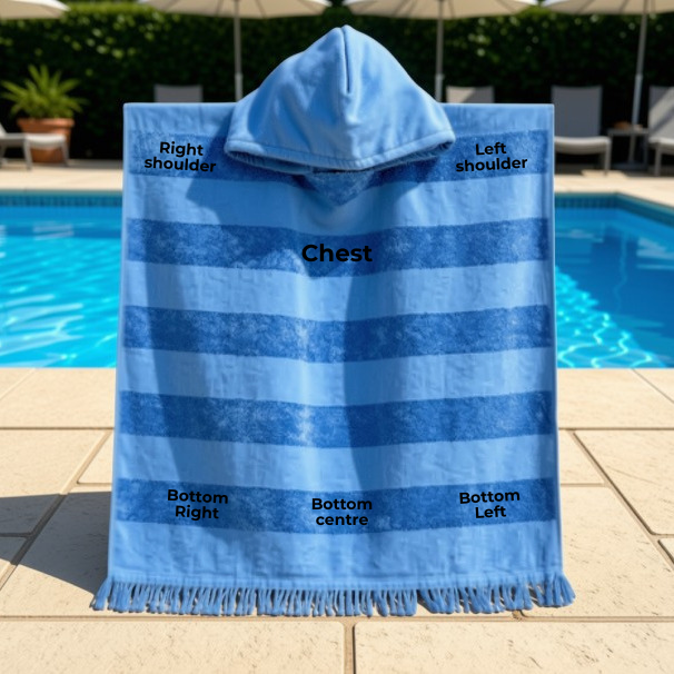 Kids Personalised Hooded Beach Poncho Towel
