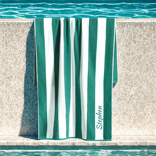 Dad's Personalised Beach Towel (Cabana Style)