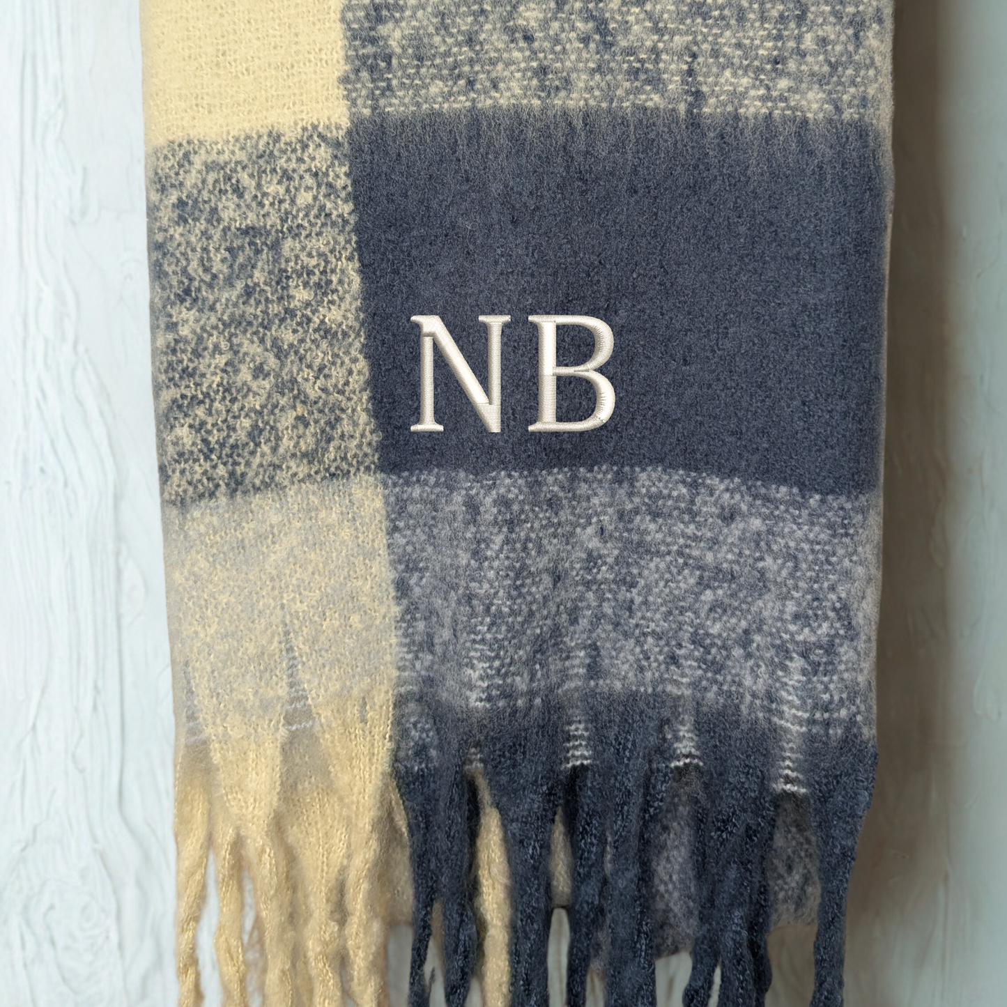 Duotone Embroidered Scarf – Mother’s Day Gift