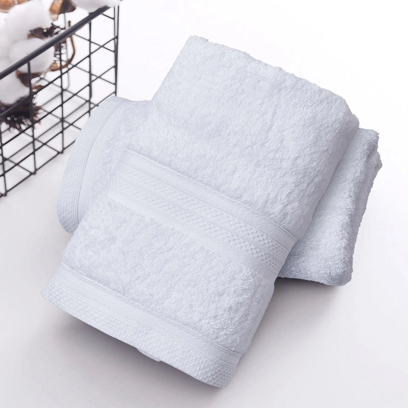 His & Her Matching Towel Set – Fancy Script Initial & Name | Wedding Gift for Couples