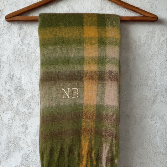 Duotone Embroidered Scarf – Mother’s Day Gift