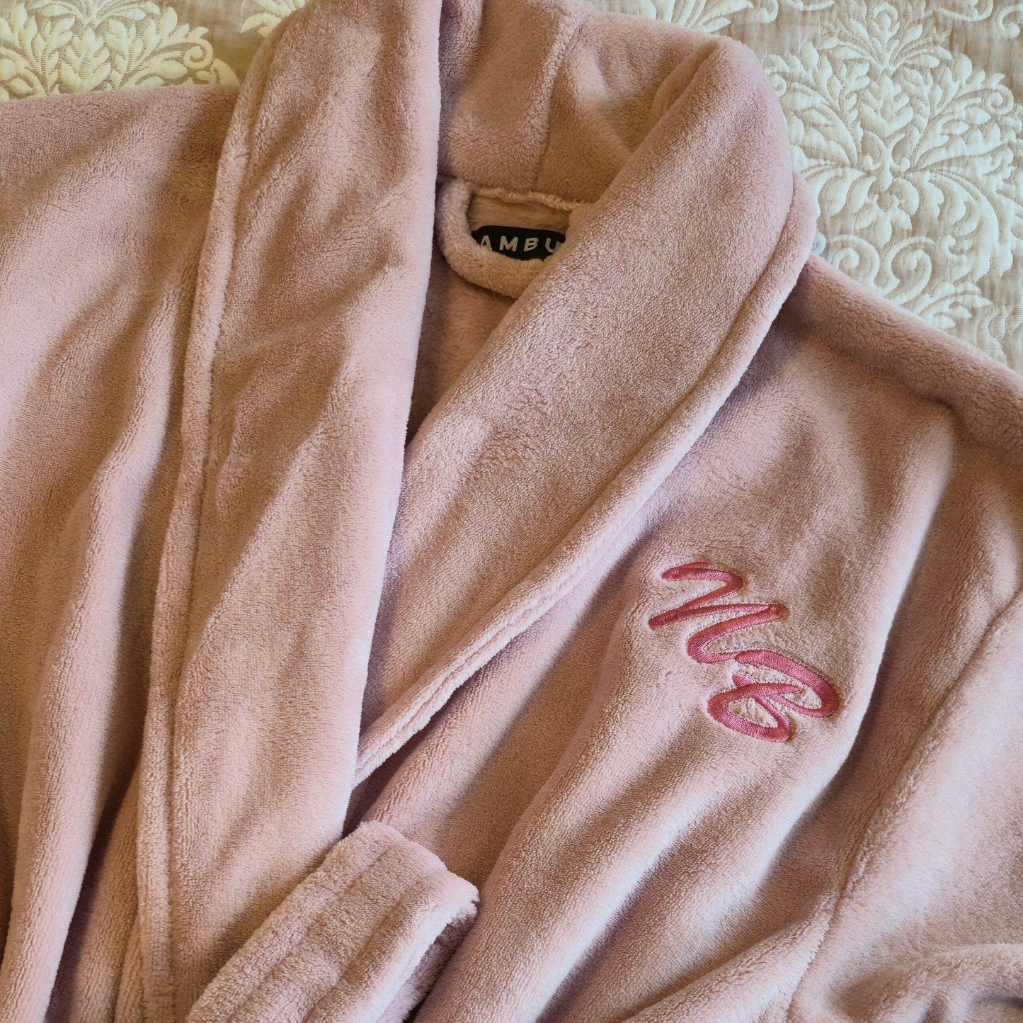 Personalised Embroidered Ultraplush Robe Nougat – Mother’s Day Gift