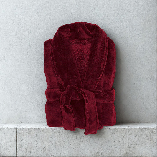 Personalised Embroidered Microplush Robe in Merlot – Mother’s Day Gift
