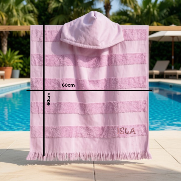 Kids Personalised Hooded Beach Poncho Towel